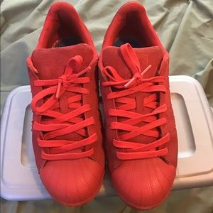 white red shell toe adidas